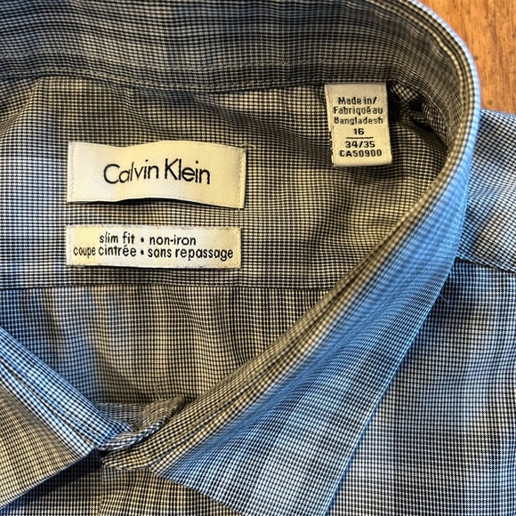 Calvin Klein Dress Shirt - professionally laundered and pressed. (16 inch neck) - Picture 3 of 3